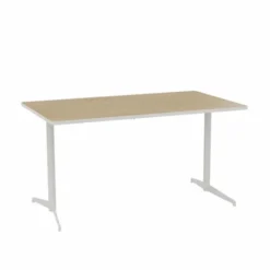 Table rectangulaire Tamaris - 140 x 80 cm - piétement dégagement latéral époxy - stratifié