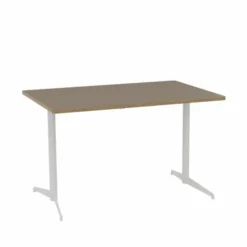 Table rectangulaire Tamaris - 120 x 80 cm - piétement dégagement latéral époxy - stratifié