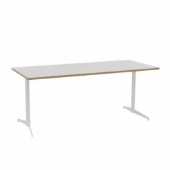 Table rectangulaire Tamaris - 180 x 80 cm - piétement dégagement latéral époxy - stratifié