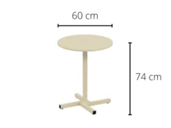 Table ronde Guichard - d. 60 x ht. 74 cm