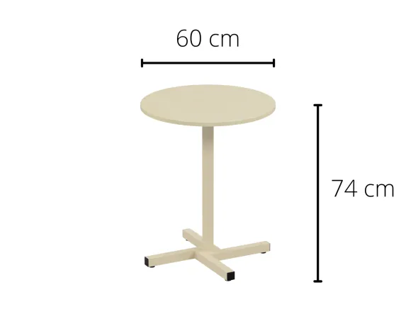 Table ronde Guichard - d. 60 x ht. 74 cm