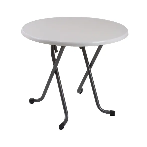 Table ronde rabattable Lorraine - Ø 90 cm - plateau stratifié moulé