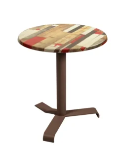 Table ronde rabattable Up - Ø 70 cm - plateau stratifié moulé
