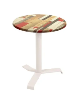 Table ronde rabattable Up - Ø 70 cm - plateau stratifié moulé