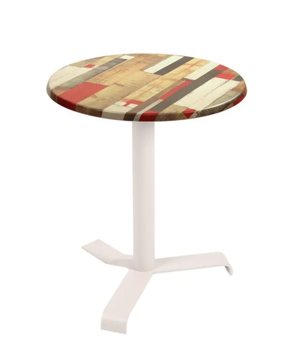 Table ronde rabattable Up - Ø 70 cm - plateau stratifié moulé