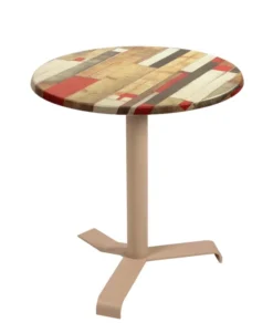 Table ronde rabattable Up - Ø 70 cm - plateau stratifié moulé