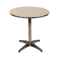 Table ronde Soléa - Ø 70 cm - piétement central - plateau inox