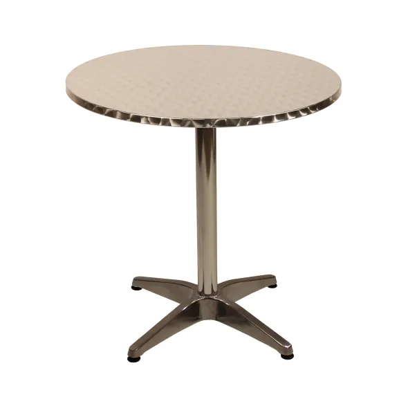Table ronde Soléa - Ø 70 cm - piétement central - plateau inox
