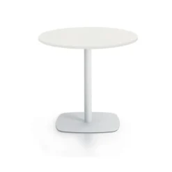 Table ronde Tamaris - Ø 80 cm - piétement socle carré - stratifié