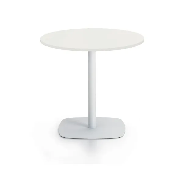 Table ronde Tamaris - Ø 80 cm - piétement socle carré - stratifié