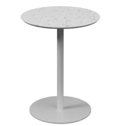Table ronde Trinquet - Ø 60 cm - h 75 cm - plateau PS 100 % recyclé - piétement époxy