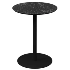 Table ronde Trinquet - Ø 60 cm - h 75 cm - plateau PS 100 % recyclé - piétement époxy