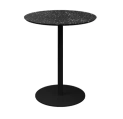 Table ronde Trinquet - Ø 70 x h. 75 cm - plateau PS 100 % recyclé - piétement époxy