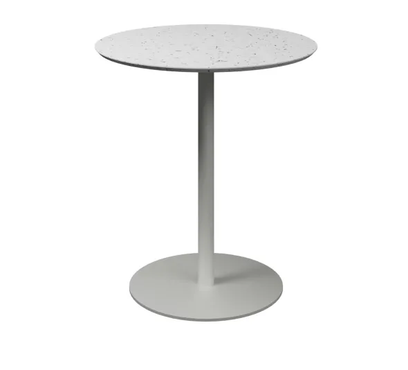 Table ronde Trinquet - Ø 70 x h. 75 cm - plateau PS 100 % recyclé - piétement époxy