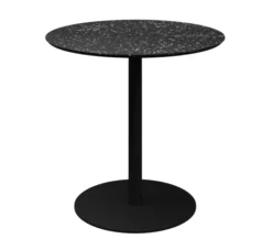 Table ronde Trinquet - Ø 80 x h. 75 cm - plateau PS 100 % recyclé - piétement époxy