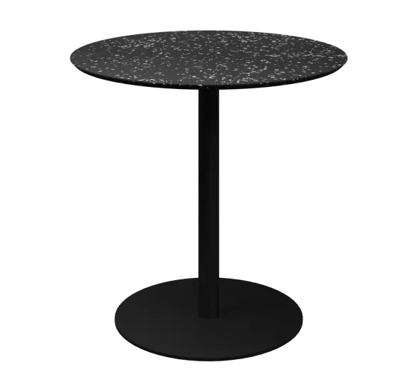 Table ronde Trinquet - Ø 80 x h. 75 cm - plateau PS 100 % recyclé - piétement époxy