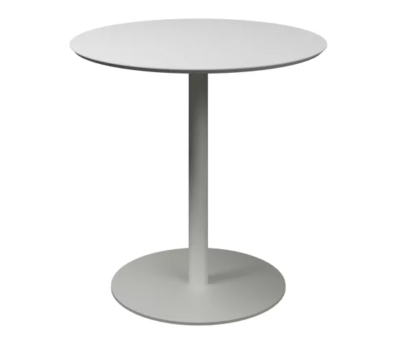 Table ronde Trinquet - Ø 80 x h. 75 cm - plateau PS 100 % recyclé - piétement époxy