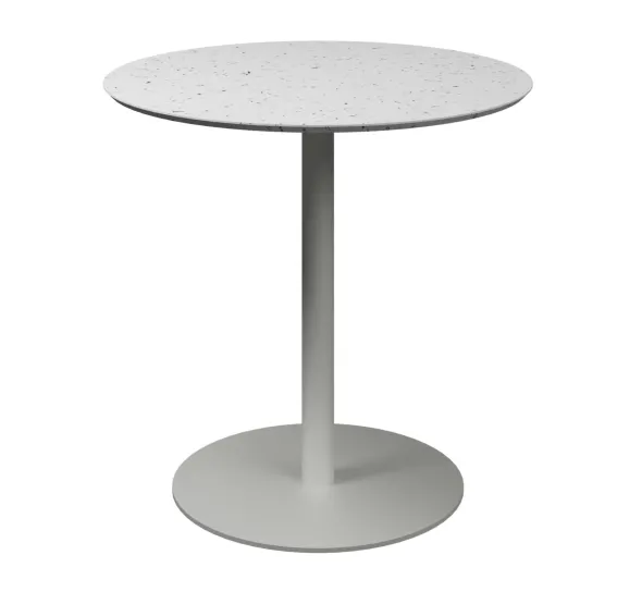 Table ronde Trinquet - Ø 80 x h. 75 cm - plateau PS 100 % recyclé - piétement époxy