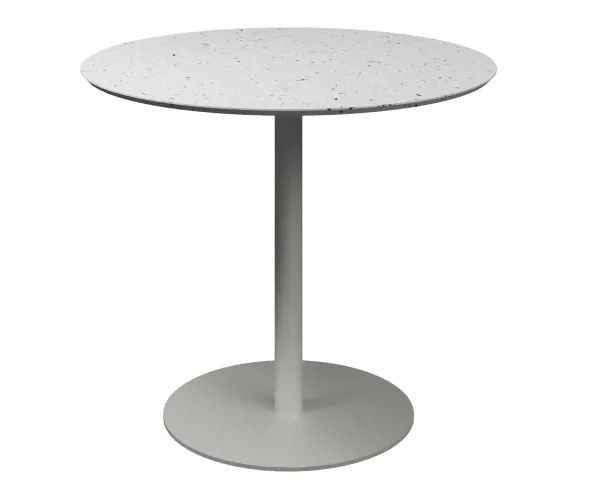 Table ronde Trinquet - Ø 90 x h. 75 cm - plateau PS 100 % recyclé - piétement époxy