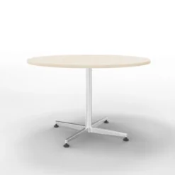Table San Siro - Ø 120 cm - piétement central - finition chrome satiné
