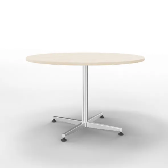 Table San Siro - Ø 120 cm - piétement central - finition chrome satiné