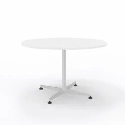 Table San Siro - Ø 120 cm - piétement central - finition chrome satiné