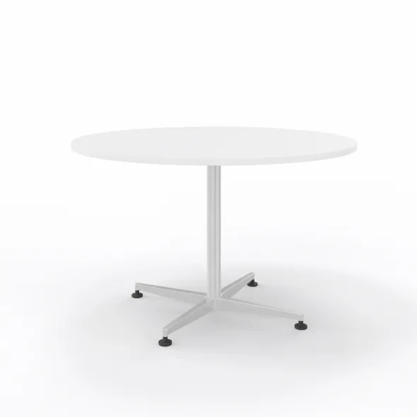 Table San Siro - Ø 120 cm - piétement central - finition chrome satiné