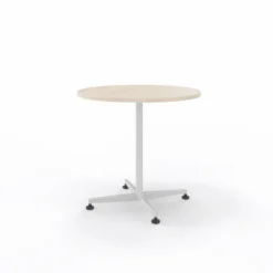 Table San Siro - Ø 70 cm - piétement central - finition chrome satiné