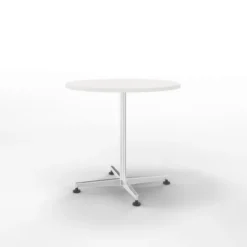 Table San Siro - Ø 70 cm - piétement central - finition chrome satiné
