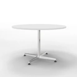Table San Siro - Ø 120 cm - piétement central - finition chrome