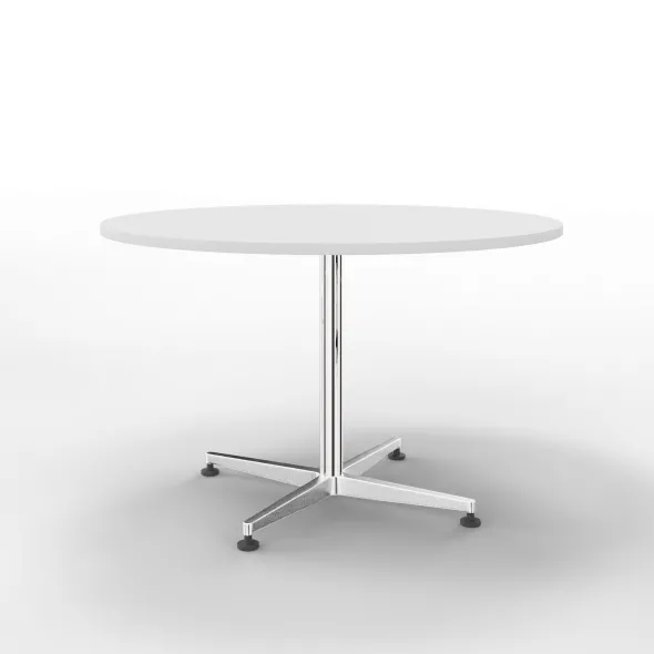 Table San Siro - Ø 120 cm - piétement central - finition chrome