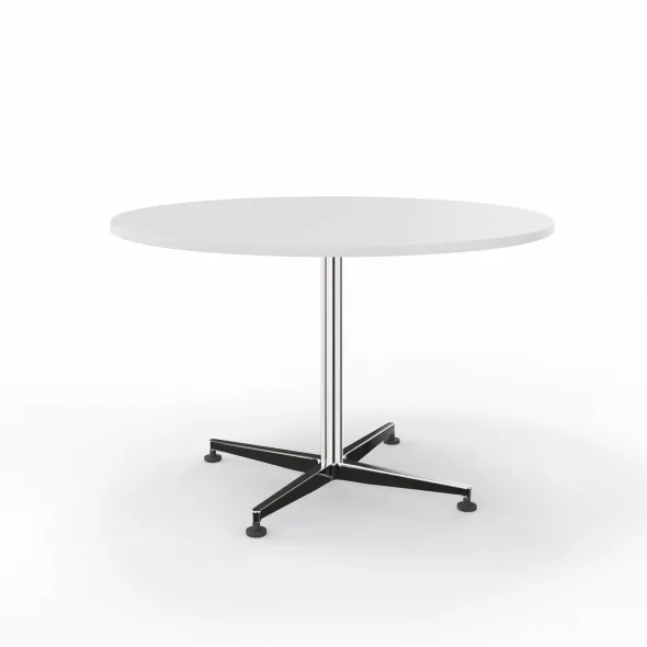 Table San Siro - Ø 120 cm - piétement central - finition chrome