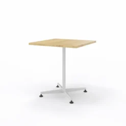 Table San Siro - 70 x 70 cm - piétement central - finition chrome satiné