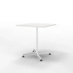Table San Siro - 70 x 70 cm - piétement central - finition chrome satiné