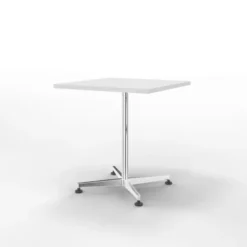 Table San Siro - 70 x 70 cm - piétement central - finition chrome