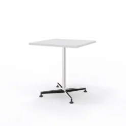 Table San Siro - 70 x 70 cm - piétement central - finition chrome