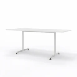 Table San Siro - 180 x 80 cm - piétement à dégagement latéral finition chrome satiné