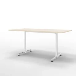 Table San Siro - 160 x 80 cm - piétement à dégagement latéral finition chrome satiné