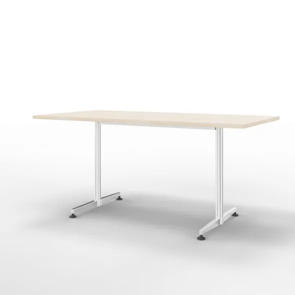Table San Siro - 160 x 80 cm - piétement à dégagement latéral finition chrome satiné
