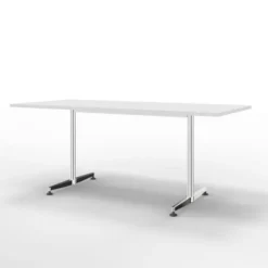 Table San Siro - 180 x 80 cm - piétement à dégagement latéral finition chrome