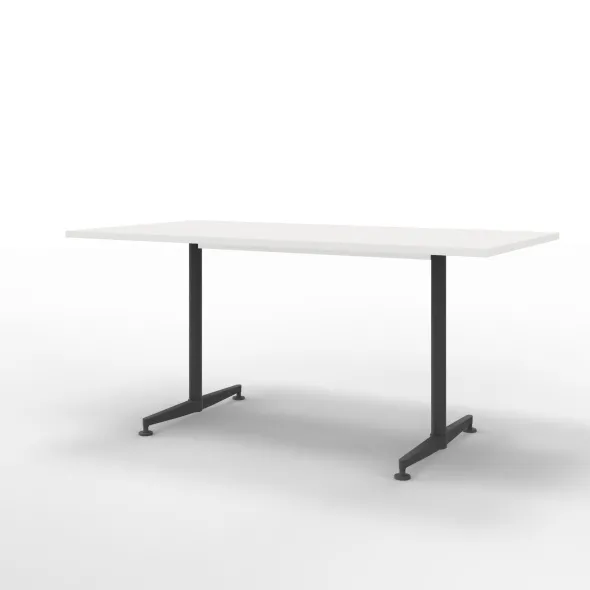 Table San Siro - 160 x 80 cm - piétement à dégagement latéral finition époxy
