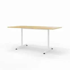 Table San Siro - 160 x 80 cm - piétement à dégagement latéral finition époxy