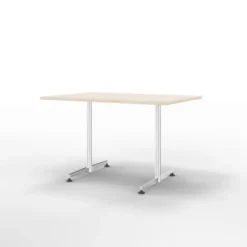 Table San Siro - 120 x 80 cm - piétement à dégagement latéral finition chrome satiné