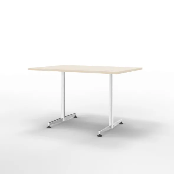 Table San Siro - 120 x 80 cm - piétement à dégagement latéral finition chrome satiné