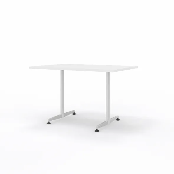 Table San Siro - 120 x 80 cm - piétement à dégagement latéral finition chrome satiné