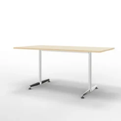 Table San Siro - 160 x 80 cm - piétement à dégagement latéral finition chrome