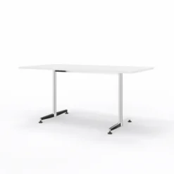 Table San Siro - 160 x 80 cm - piétement à dégagement latéral finition chrome