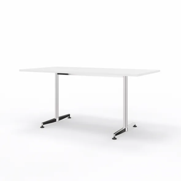 Table San Siro - 160 x 80 cm - piétement à dégagement latéral finition chrome