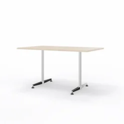 Table San Siro - 140 x 80 cm - piétement à dégagement latéral finition chrome