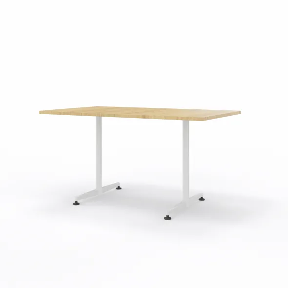 Table San Siro - 140 x 80 cm - piétement à dégagement latéral finition époxy